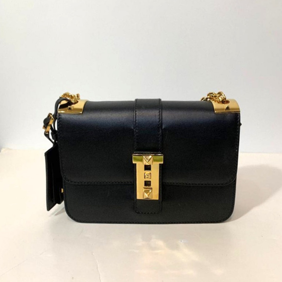 Valentino B-Rockstud Black Leather Chain Shoulder - Picture 3 of 8